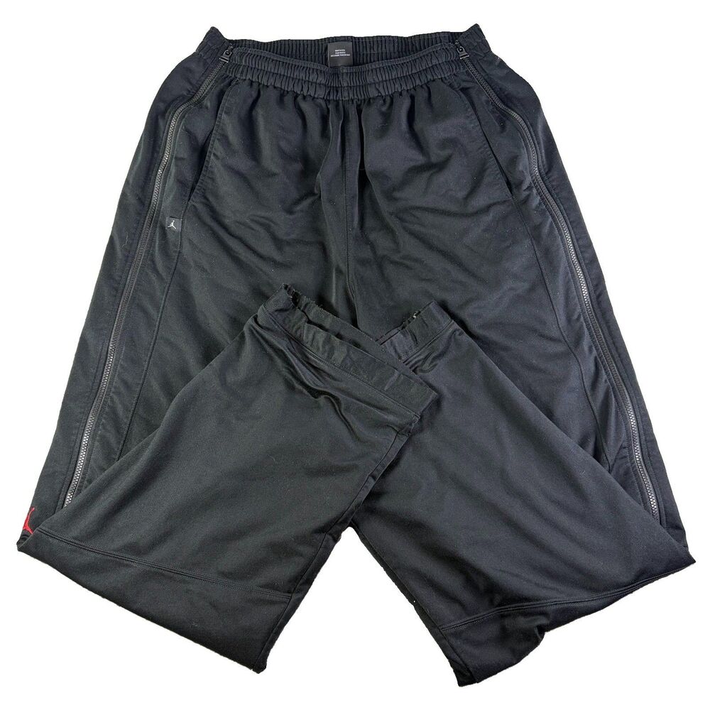 Vintage Jordan 2005 Zip Away Sweatpants Mens XXL Black Activewear Anniversary 05